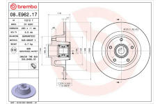 Brzdový kotouč BREMBO 08.E962.17
