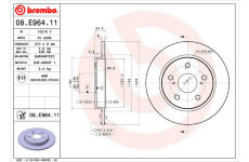Brzdový kotúč BREMBO 08.E964.11
