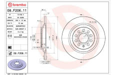 Brzdový kotúč BREMBO 08.F206.11