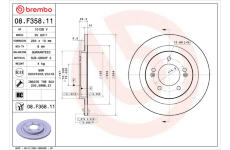 Brzdový kotouč BREMBO 08.F358.11