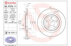 Brzdový kotúč BREMBO 08.F378.11