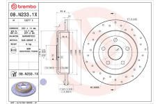 Brzdový kotúč BREMBO 08.N233.1X