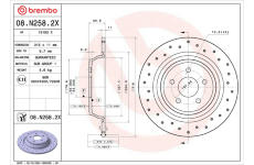 Brzdový kotouč BREMBO 08.N258.2X