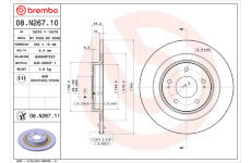 Brzdový kotouč BREMBO 08.N267.11