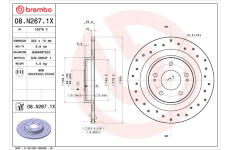 Brzdový kotouč BREMBO 08.N267.1X