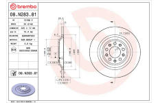 Brzdový kotouč BREMBO 08.N283.81