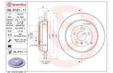 Brzdový kotouč BREMBO 08.R101.11