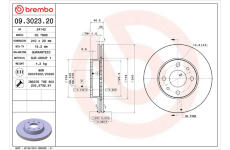 Brzdový kotouč BREMBO 09.3023.20