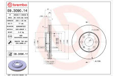 Brzdový kotúč BREMBO 09.3090.11