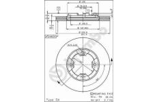 Brzdový kotouč BREMBO 09.3105.10