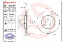 Brzdový kotouč BREMBO 09.4869.41