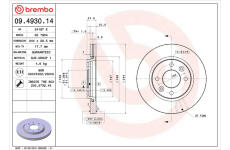 Brzdový kotouč BREMBO 09.4930.14