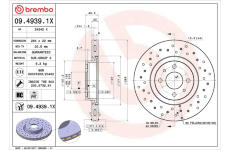 Brzdový kotouč BREMBO 09.4939.1X