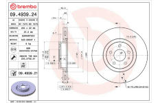 Brzdový kotúč BREMBO 09.4939.21