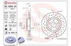 Brzdový kotouč BREMBO 09.4939.2X