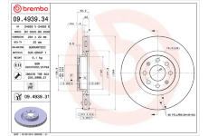 Brzdový kotouč BREMBO 09.4939.34