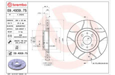 Brzdový kotouč BREMBO 09.4939.75