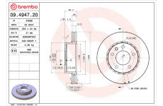 Brzdový kotúč BREMBO 09.4947.20