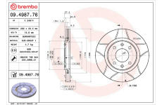 Brzdový kotouč BREMBO 09.4987.76