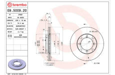 Brzdový kotouč BREMBO 09.5009.20