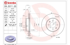 Brzdový kotouč BREMBO 09.5011.20