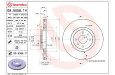 Brzdový kotúč BREMBO 09.5058.11