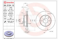 Brzdový kotouč BREMBO 09.5134.10