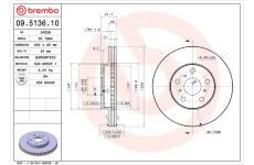 Brzdový kotúč BREMBO 09.5136.10