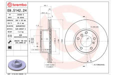 Brzdový kotúč BREMBO 09.5142.24