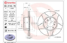 Brzdový kotouč BREMBO 09.5142.76