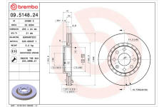 Brzdový kotouč BREMBO 09.5148.24