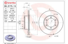 Brzdový kotúč BREMBO 09.5173.14