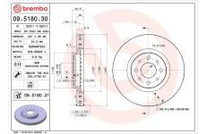 Brzdový kotouč BREMBO 09.5180.31