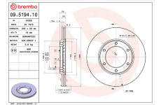 Brzdový kotouč BREMBO 09.5194.10