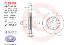 Brzdový kotouč BREMBO 09.5196.11