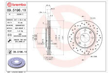 Brzdový kotúč BREMBO 09.5196.1X