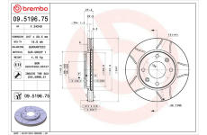 Brzdový kotouč BREMBO 09.5196.75