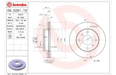 Brzdový kotouč BREMBO 09.5281.10