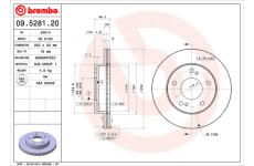 Brzdový kotúč BREMBO 09.5281.20