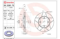 Brzdový kotúč BREMBO 09.5290.75