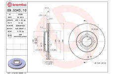 Brzdový kotouč BREMBO 09.5343.10