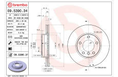 Brzdový kotouč BREMBO 09.5390.31