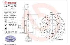 Brzdový kotouč BREMBO 09.5390.3X