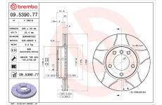 Brzdový kotúč BREMBO 09.5390.77