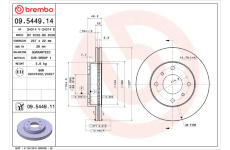 Brzdový kotouč BREMBO 09.5449.14