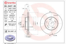 Brzdový kotúč BREMBO 09.5457.31