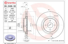 Brzdový kotúč BREMBO 09.5486.50