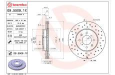 Brzdový kotouč BREMBO 09.5509.1X