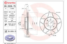 Brzdový kotouč BREMBO 09.5509.75