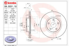 Brzdový kotouč BREMBO 09.5531.10